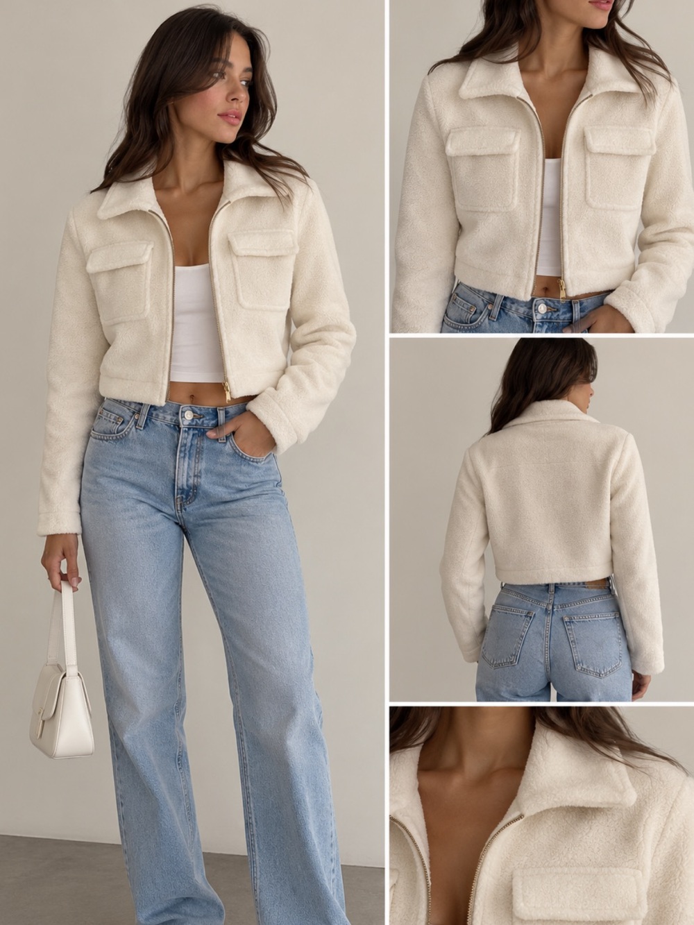 NEW White Fox Jacket